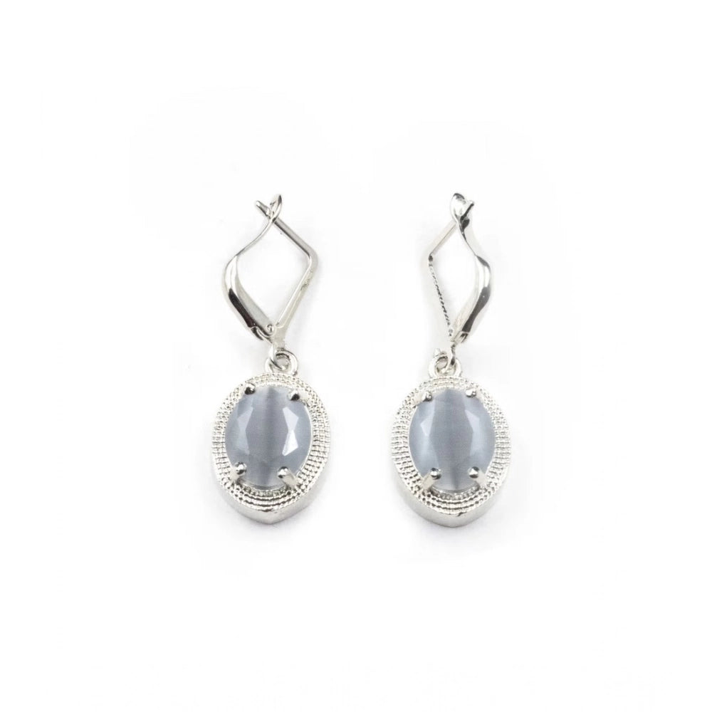 Grey Silver-Plated Pendant Set - Vkart - View 5