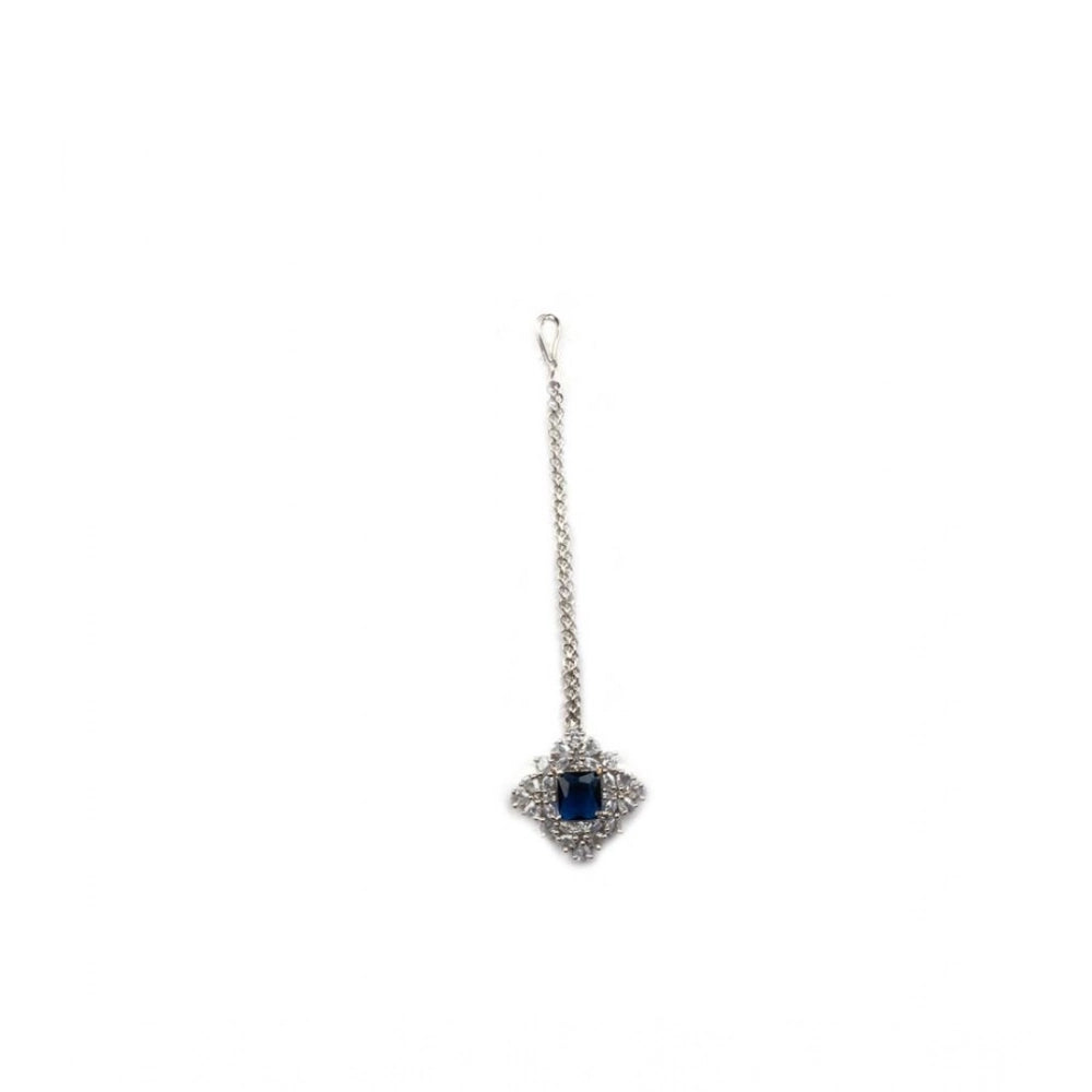 Blue Silver-Plated Pendant Set No. 2 - Vkart - View 5