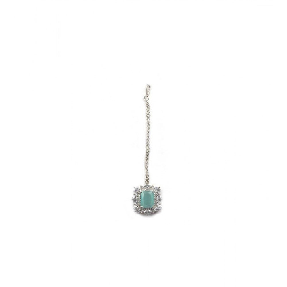Mint Silver-Plated Pendant Set - Vkart - View 4