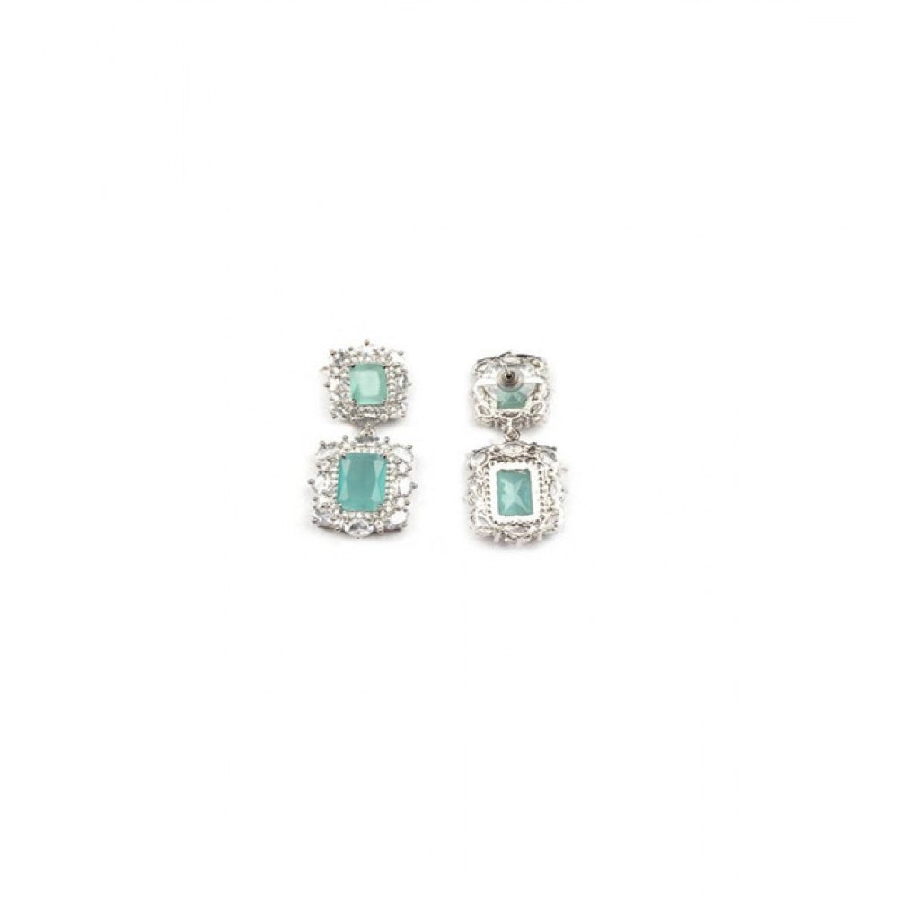 Mint Silver-Plated Pendant Set - Vkart - View 5