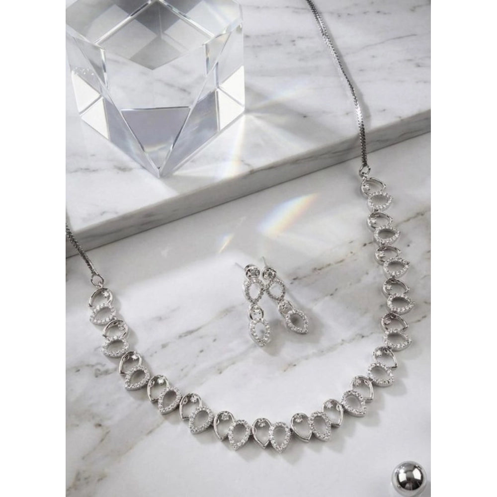 Silver-Plated Necklace Set No. 3 - Vkart