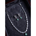 Turquoise Silver-Plated Necklace Set - Vkart
