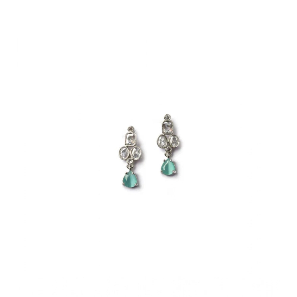 Turquoise Silver-Plated Necklace Set - Vkart - View 5