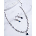 Blue Silver-Plated Necklace Set - Vkart