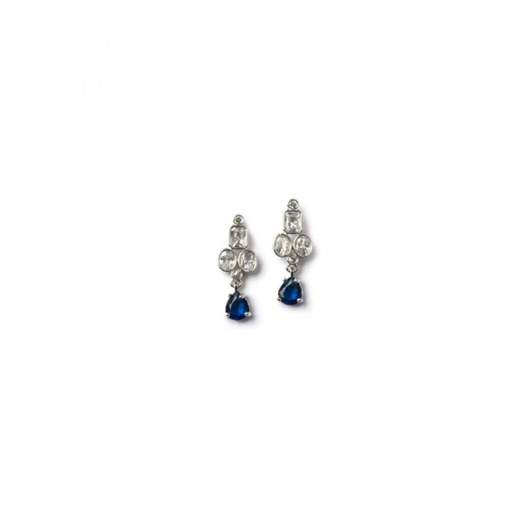 Blue Silver-Plated Necklace Set - Vkart - View 5