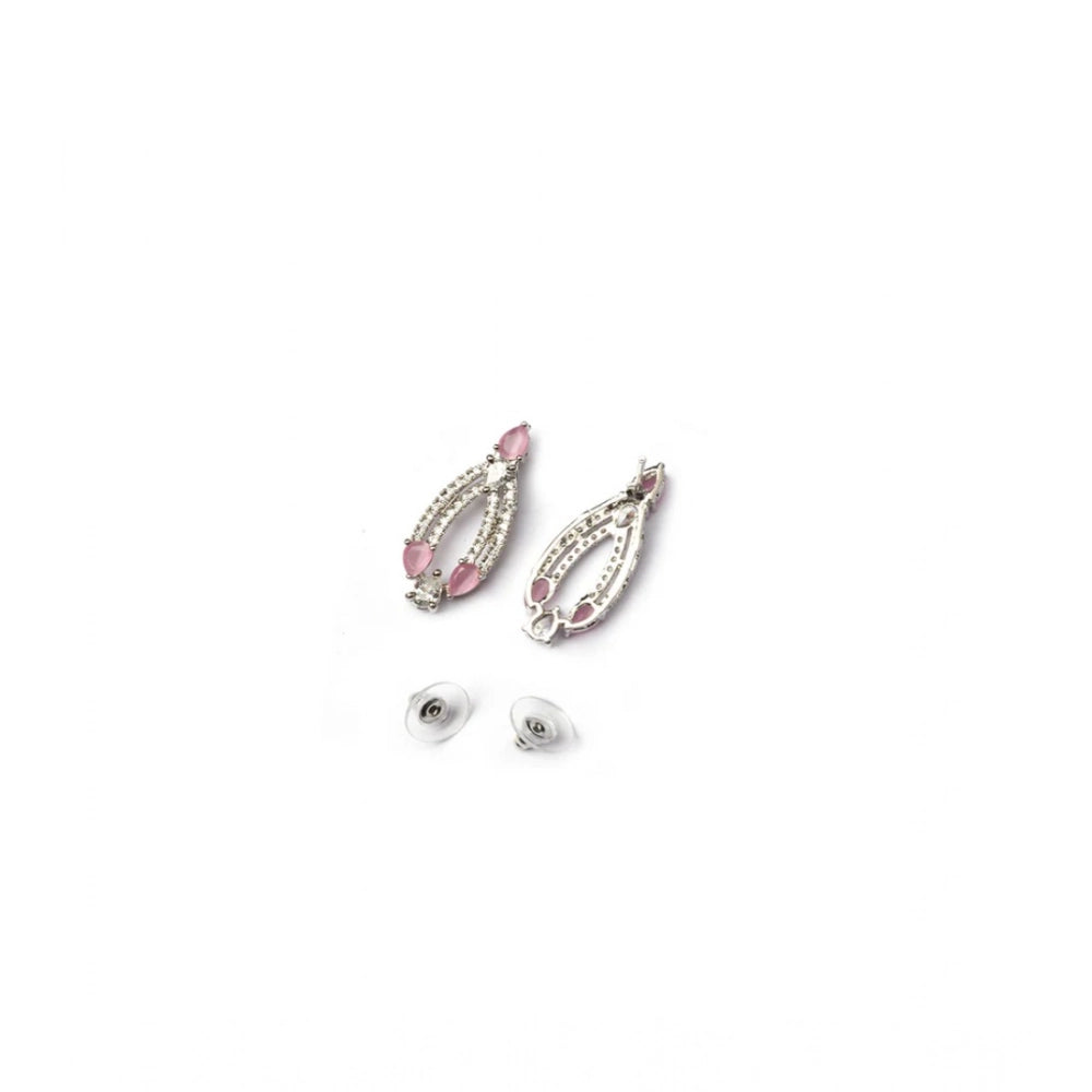 Pink Silver-Plated Necklace Set No. 2 - Vkart - View 4