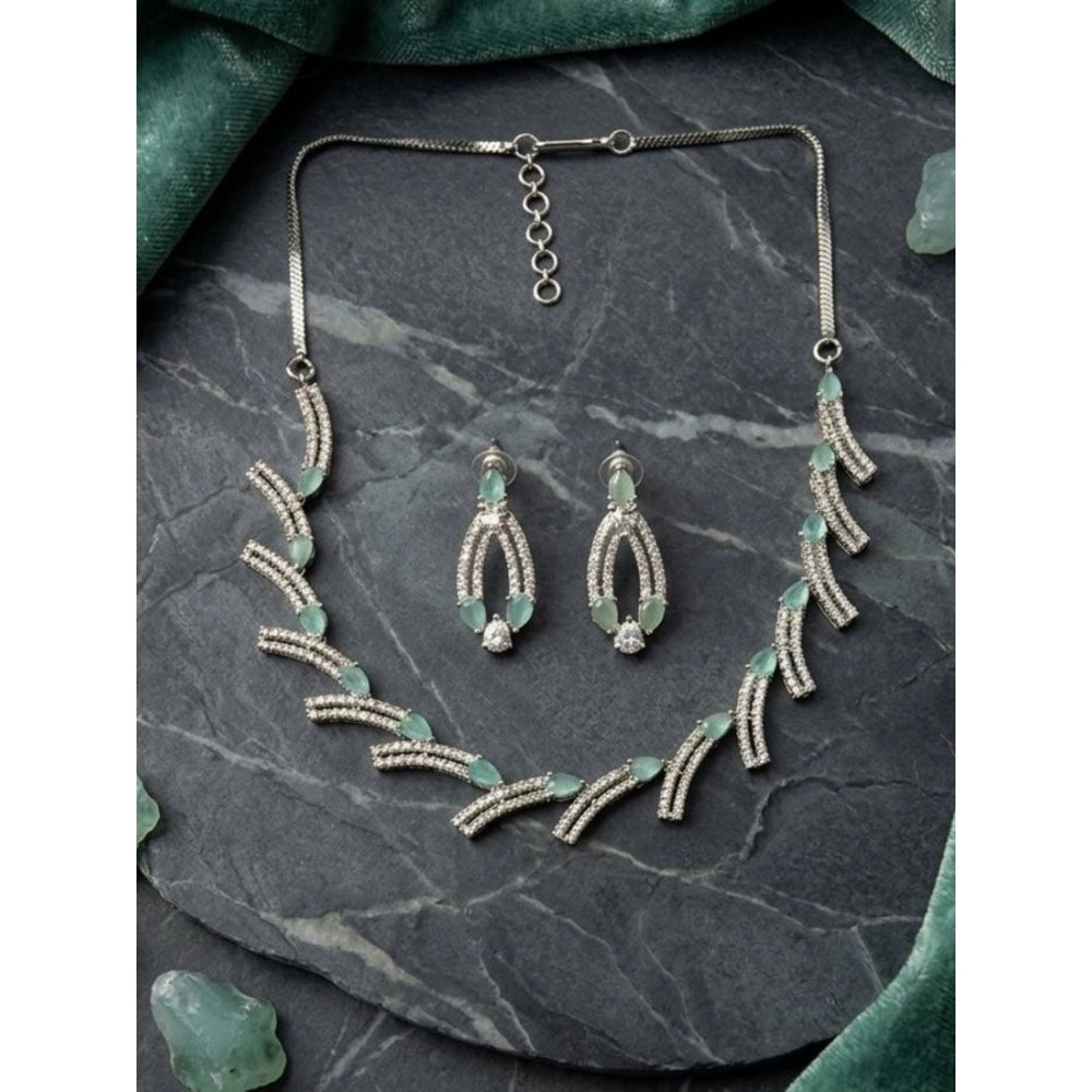 Turquoise Silver-Plated Necklace Set No. 2 - Vkart