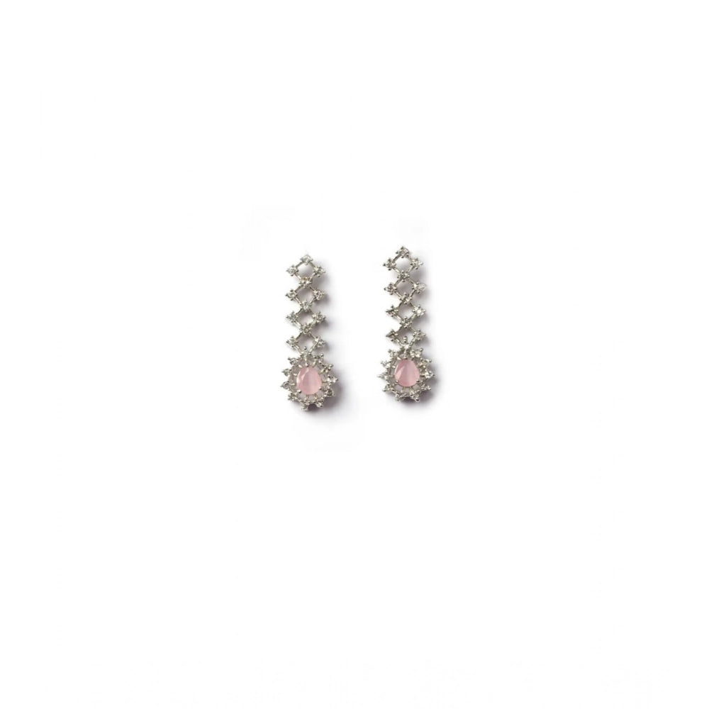 Pink Silver-Plated Necklace Set No. 3 - Vkart - View 5