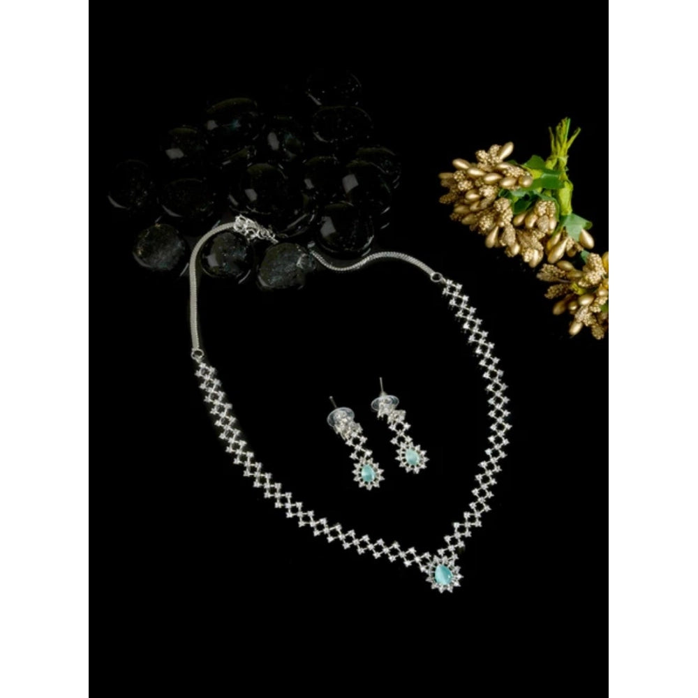 Turquoise Silver-Plated Necklace Set No. 3 - Vkart - View 3