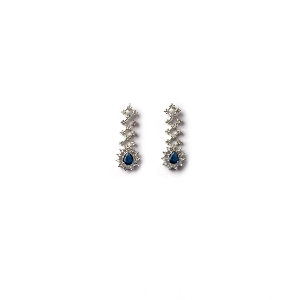 Blue Silver-Plated Necklace Set No. 3 - Vkart - View 5