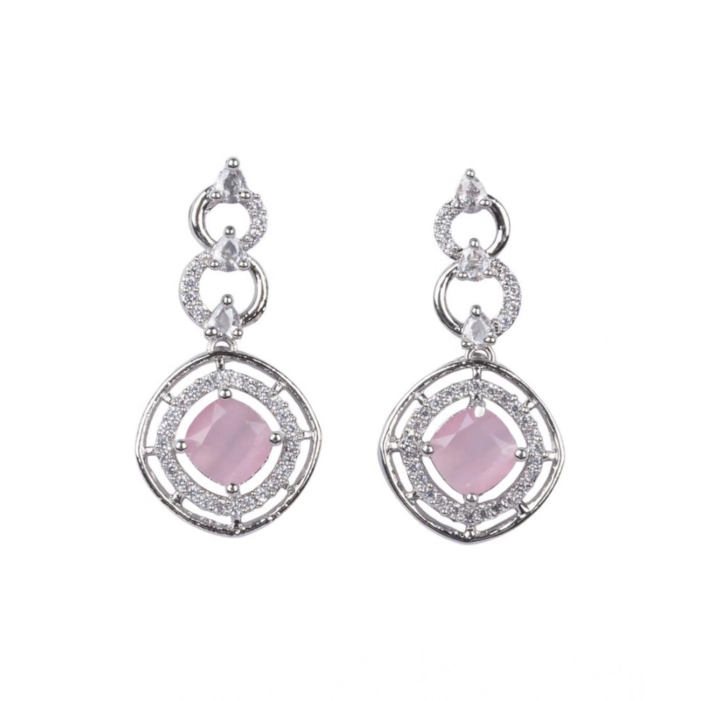 Pink Silver-Plated Necklace Set No. 4 - Vkart - View 5