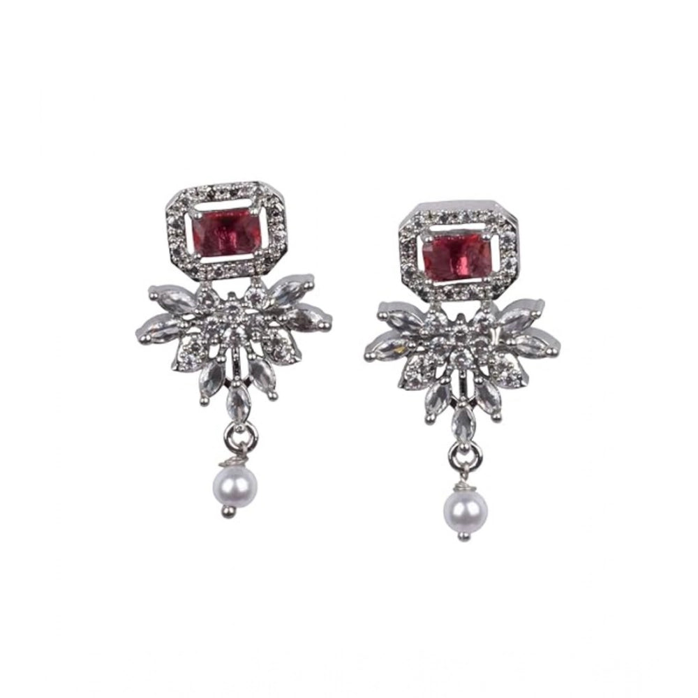 Red Silver-Plated Necklace Set No. 2 - Vkart - View 5