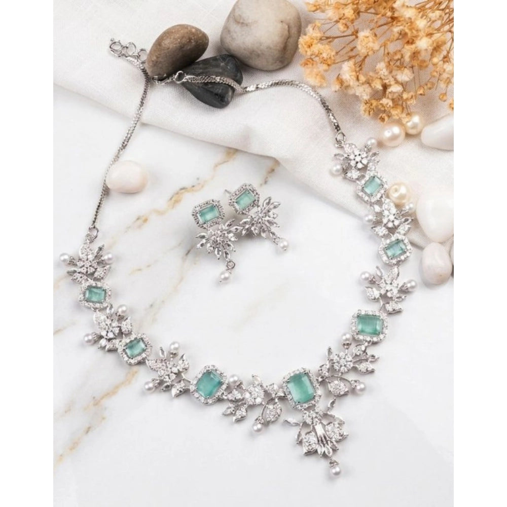 Turquoise Silver-Plated Necklace Set No. 5 - Vkart