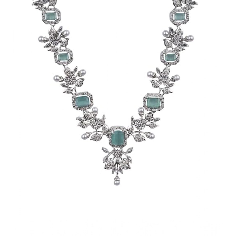 Turquoise Silver-Plated Necklace Set No. 5 - Vkart - View 4