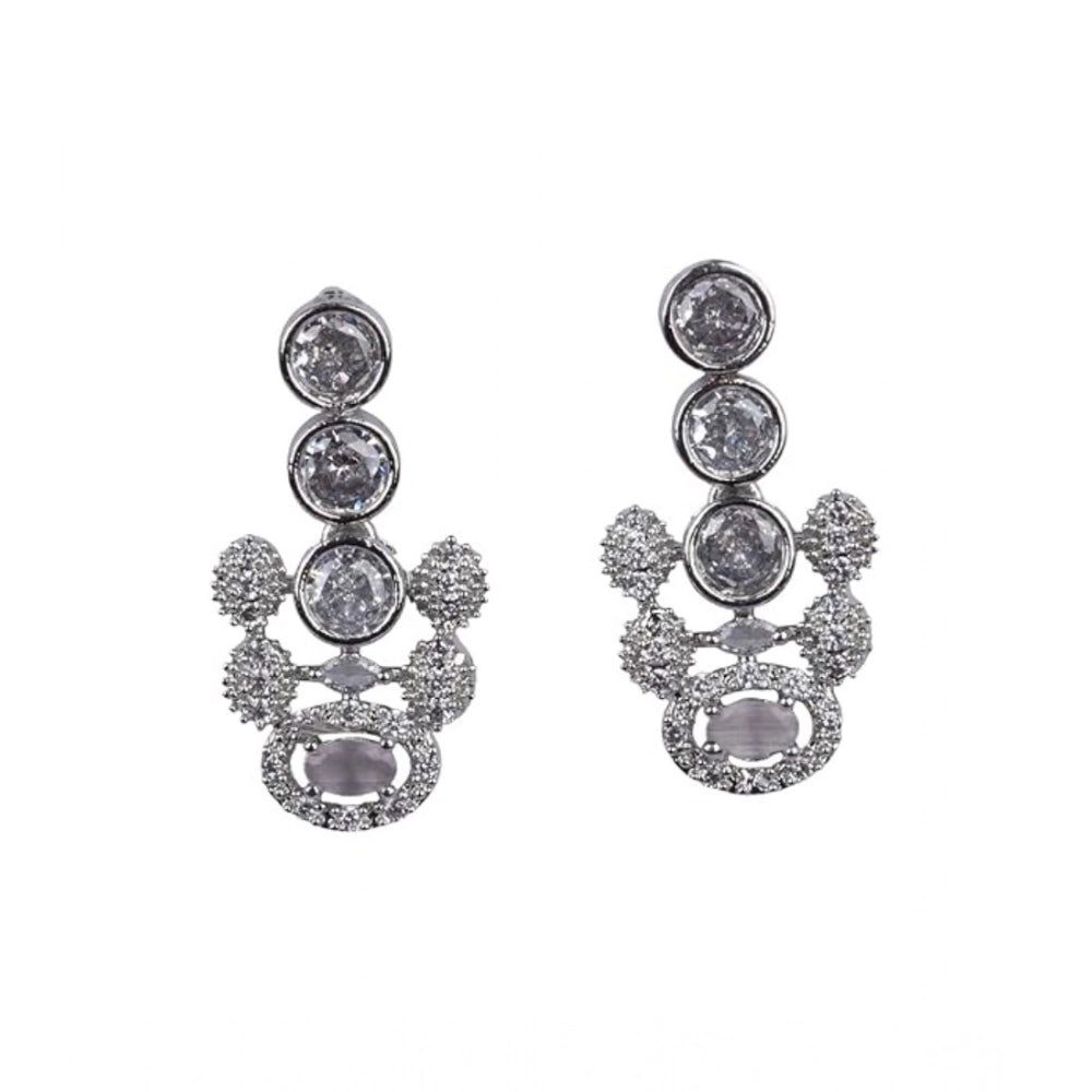 White Silver-Plated Necklace Set - Vkart - View 5
