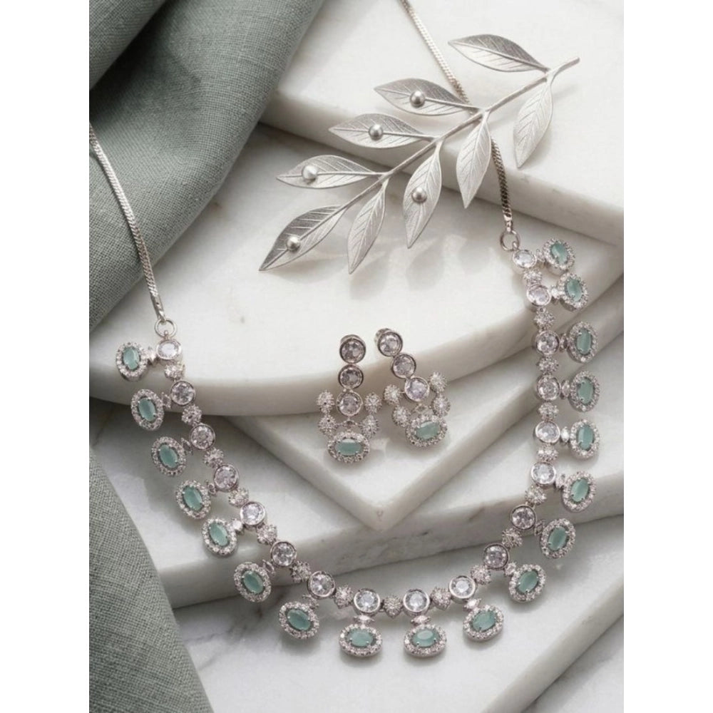 Turquoise Silver-Plated Necklace Set No. 6 - Vkart