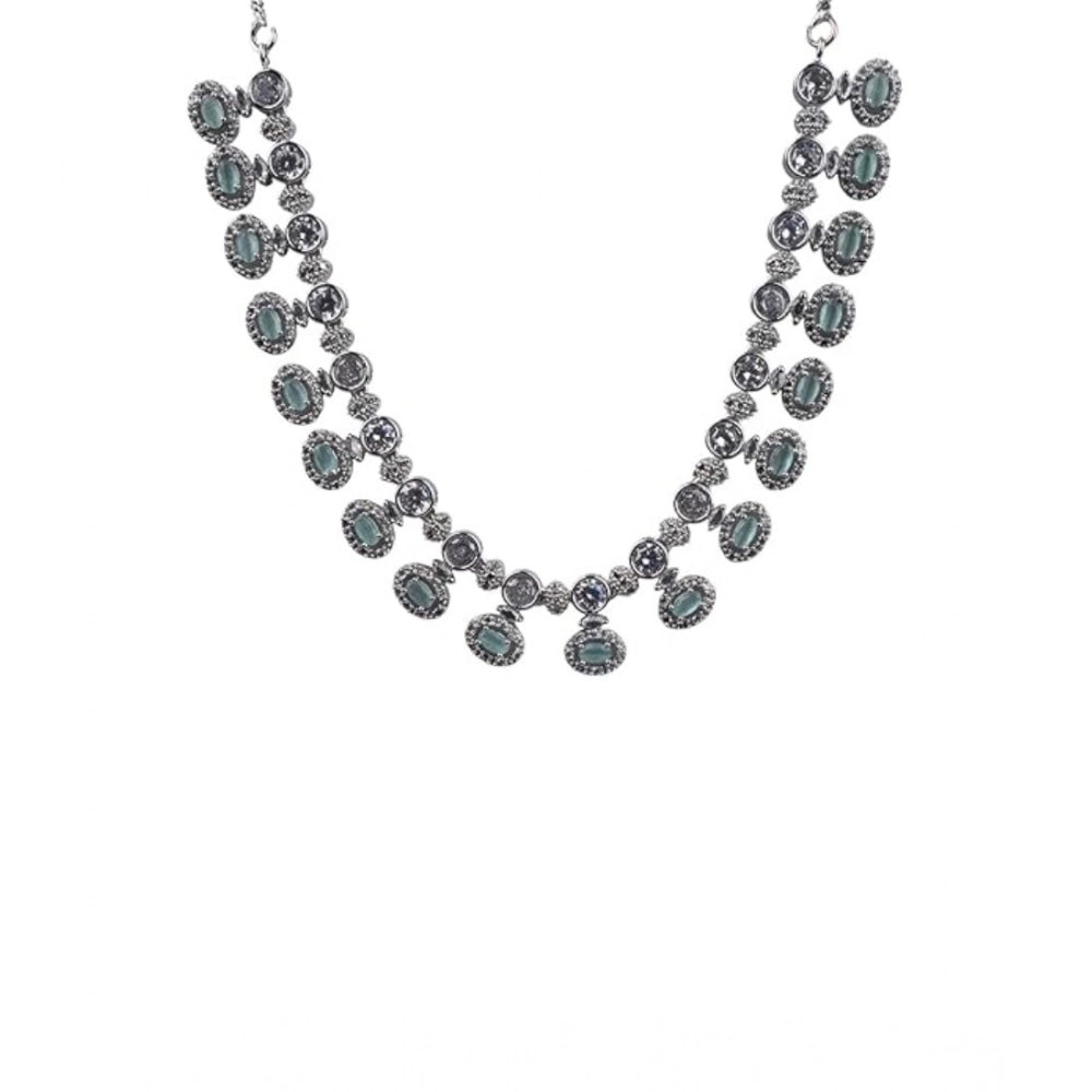 Turquoise Silver-Plated Necklace Set No. 6 - Vkart - View 4