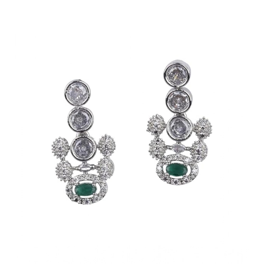 Green Silver-Plated Necklace Set No. 7 - Vkart - View 5