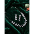 White Silver-Plated Necklace Set No. 2 - Vkart