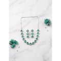 Green Silver-Plated Necklace Set No. 8 - Vkart