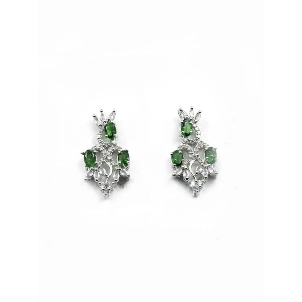 Green Silver-Plated Necklace Set No. 9 - Vkart - View 5