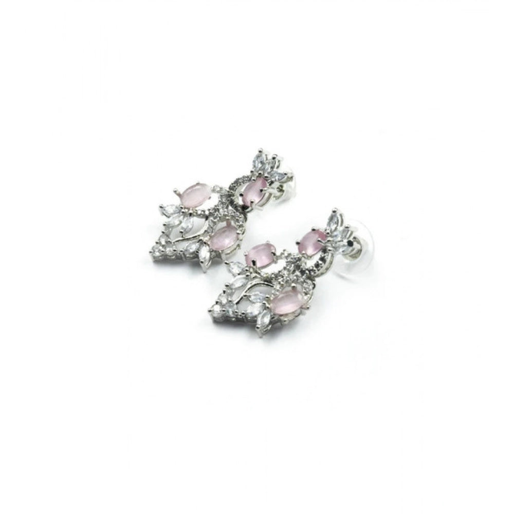 Pink Silver-Plated Necklace Set No. 6 - Vkart - View 4
