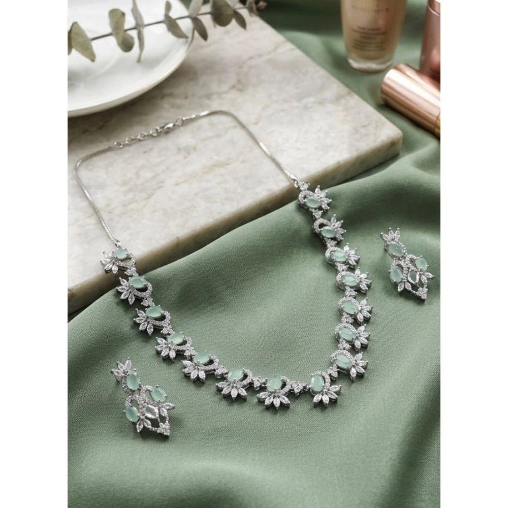 Turquoise Silver-Plated Necklace Set No. 8 - Vkart