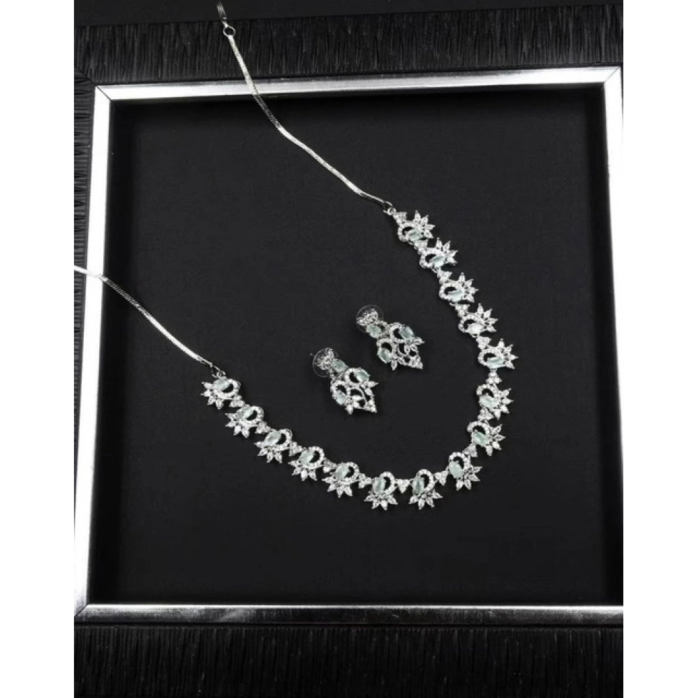Turquoise Silver-Plated Necklace Set No. 8 - Vkart - View 3