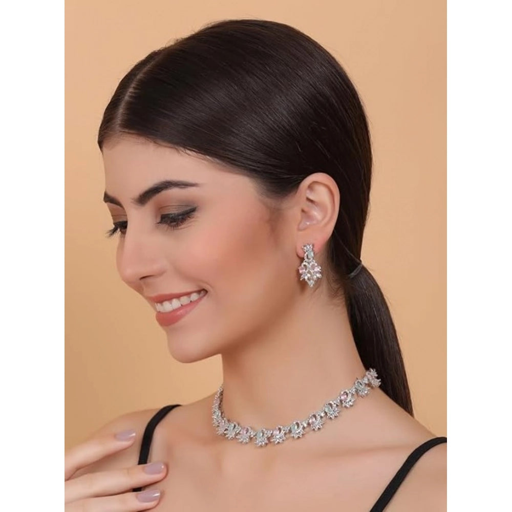 Multicolour Silver-Plated Necklace Set No. 2 - Vkart - View 5