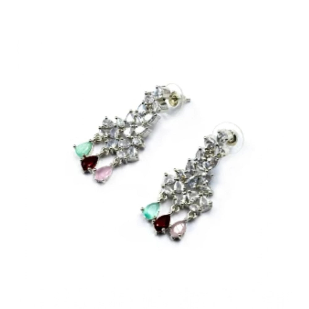 Multicolour Silver-Plated Necklace Set No. 3 - Vkart - View 5