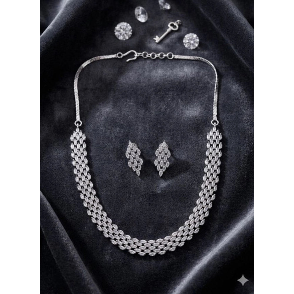 Silver-Plated Necklace Set No. 5 - Vkart