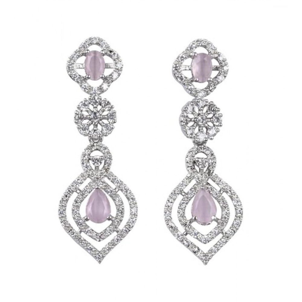 Pink Silver-Plated Necklace Set No. 7 - Vkart - View 5