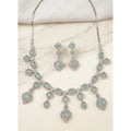 Turquoise Silver-Plated Necklace Set No. 9 - Vkart