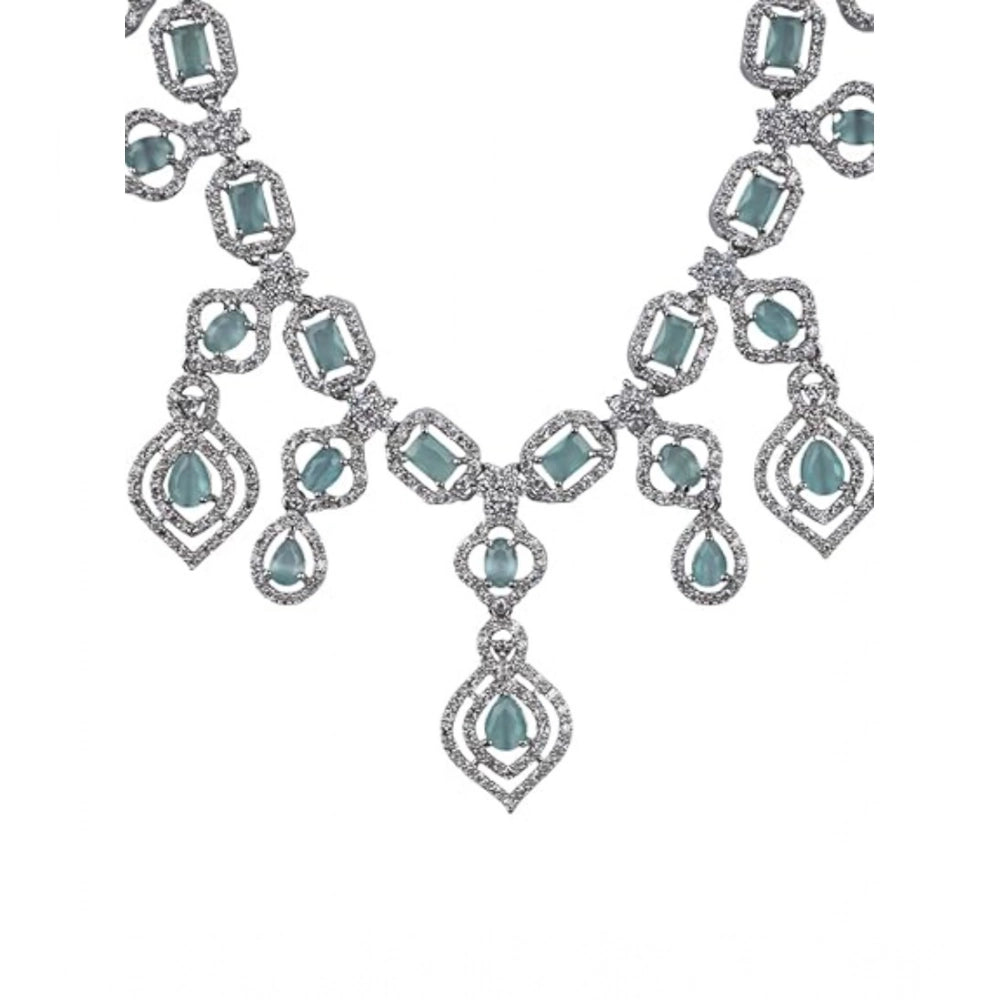 Turquoise Silver-Plated Necklace Set No. 9 - Vkart - View 4