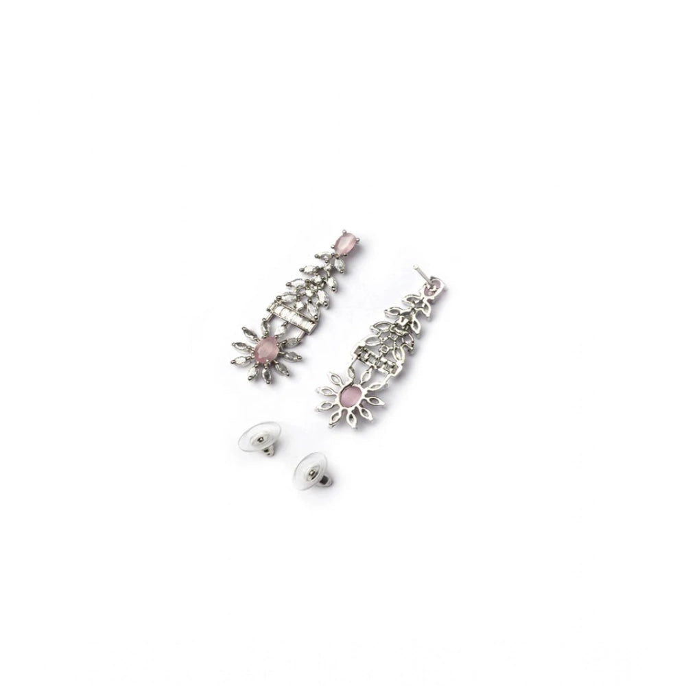 Pink Silver-Plated Necklace Set No. 8 - Vkart - View 4
