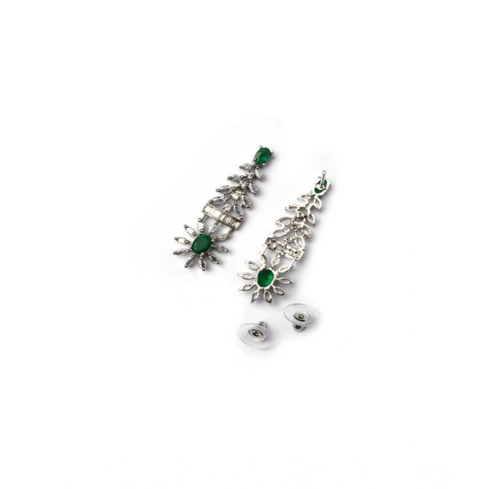 Green Silver-Plated Necklace Set No. 12 - Vkart - View 5